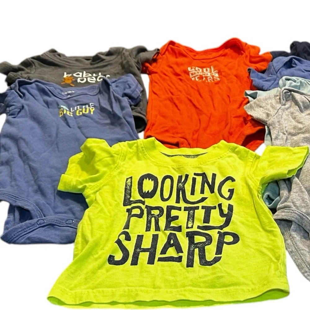 Carter’s baby under shirt with‎ snaps 6 month BUNDLE OF 12 items